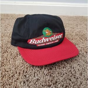 Budweiser made in the USA snap back hat baseball cap vintage OSFA